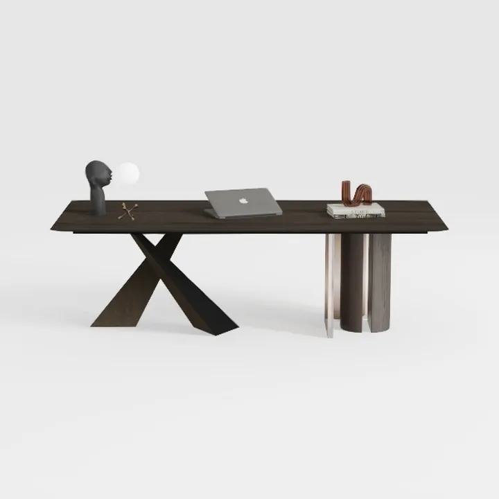 RJYYYDS Desk Game Table Home Office Desk Walnut De