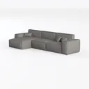 Modular Sectional Sofa with Storage, U Shaped Sect Left 45 Degree View