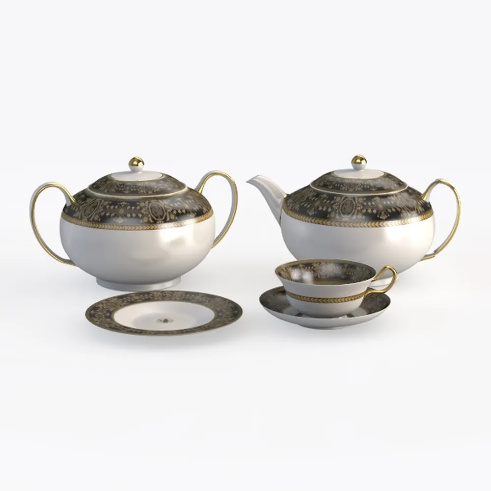 Court Style European Tea for One Teapot and Cup