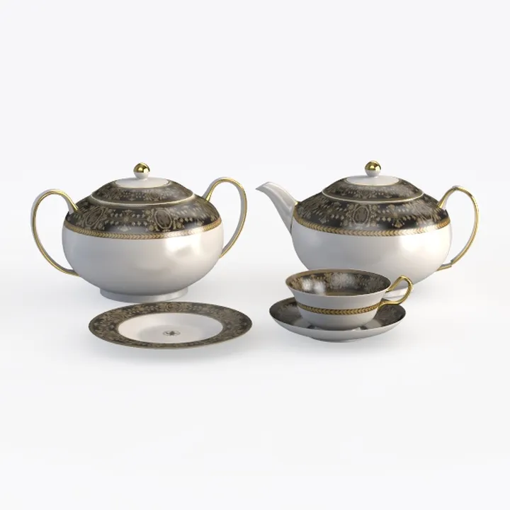 Court Style European Tea for One Teapot and Cup
