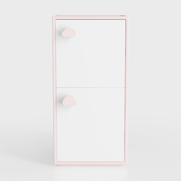 Pink Under Desk File Cabinet, 2 Drawer Locking