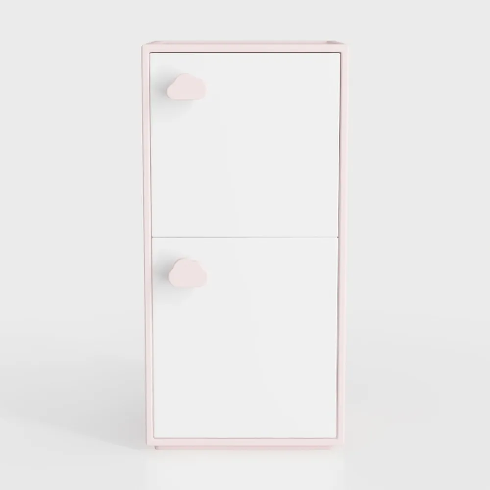 Pink Under Desk File Cabinet, 2 Drawer Locking