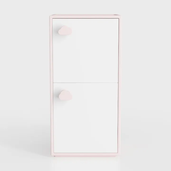 Pink Under Desk File Cabinet, 2 Drawer Locking