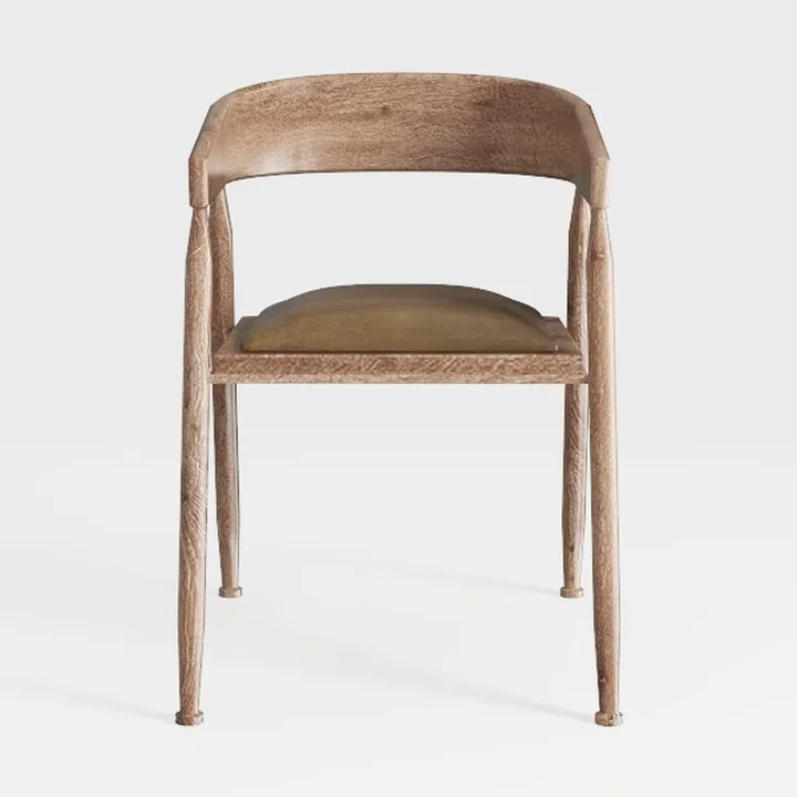 Wood Dining Chairs Set of 2, Mid Century Modern