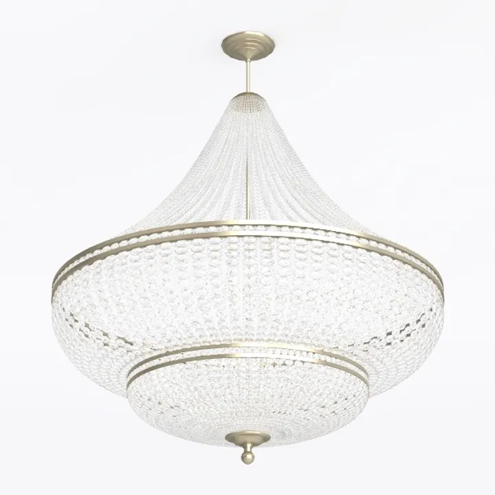 Luxury Crystal Brass Chandelier 3D Model