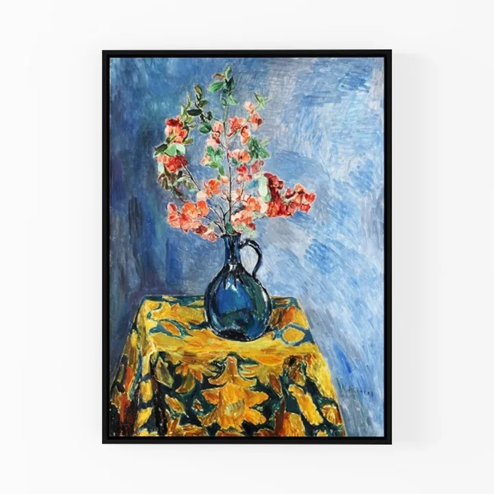 Vintage Impressionist Still Life Floral Vase Wall Art 3D Model