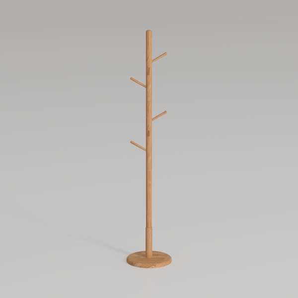 Solid Wood Coat Rack and Stand, Free Standing