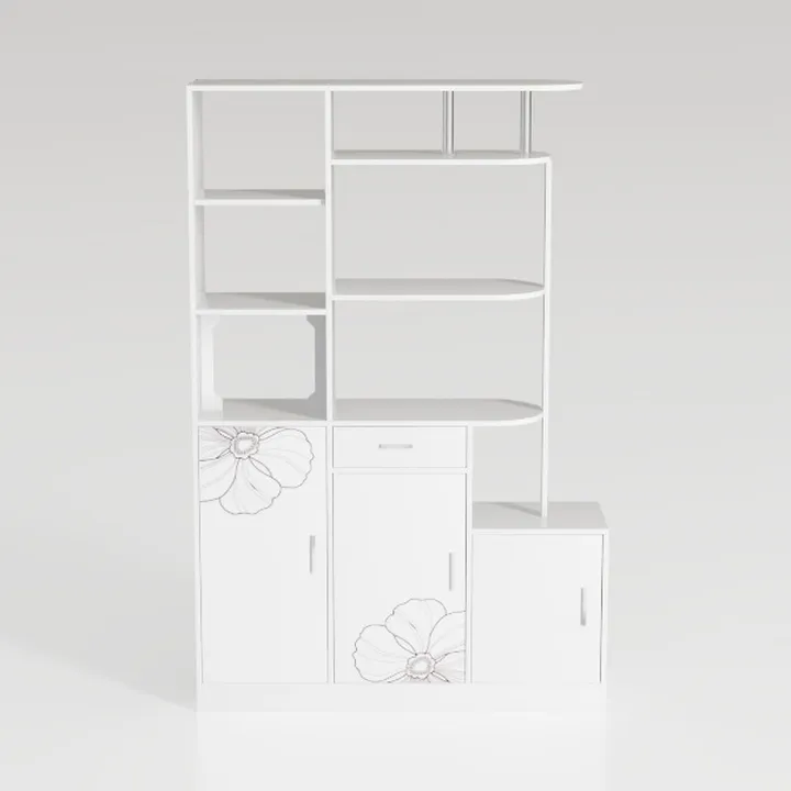 Minimalist White Painted Multifunctional Storage Cabinet 3D Model