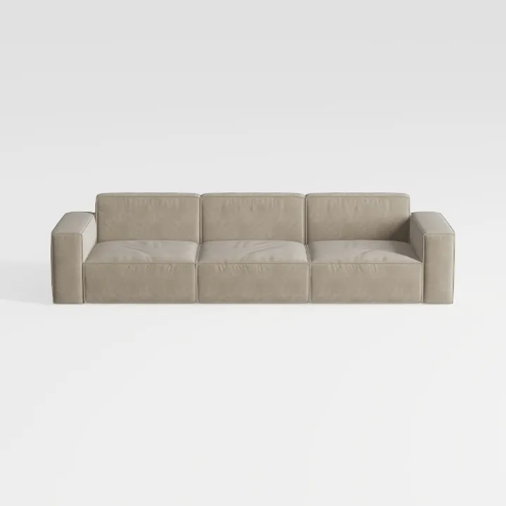 Minimalist Fabric Extra Large Sofa 3 Seat Sofa 3D Model