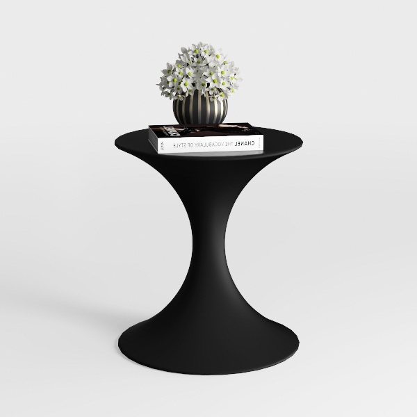 Wolkemer 4PCS 24x43 Inch Black Round Cocktail