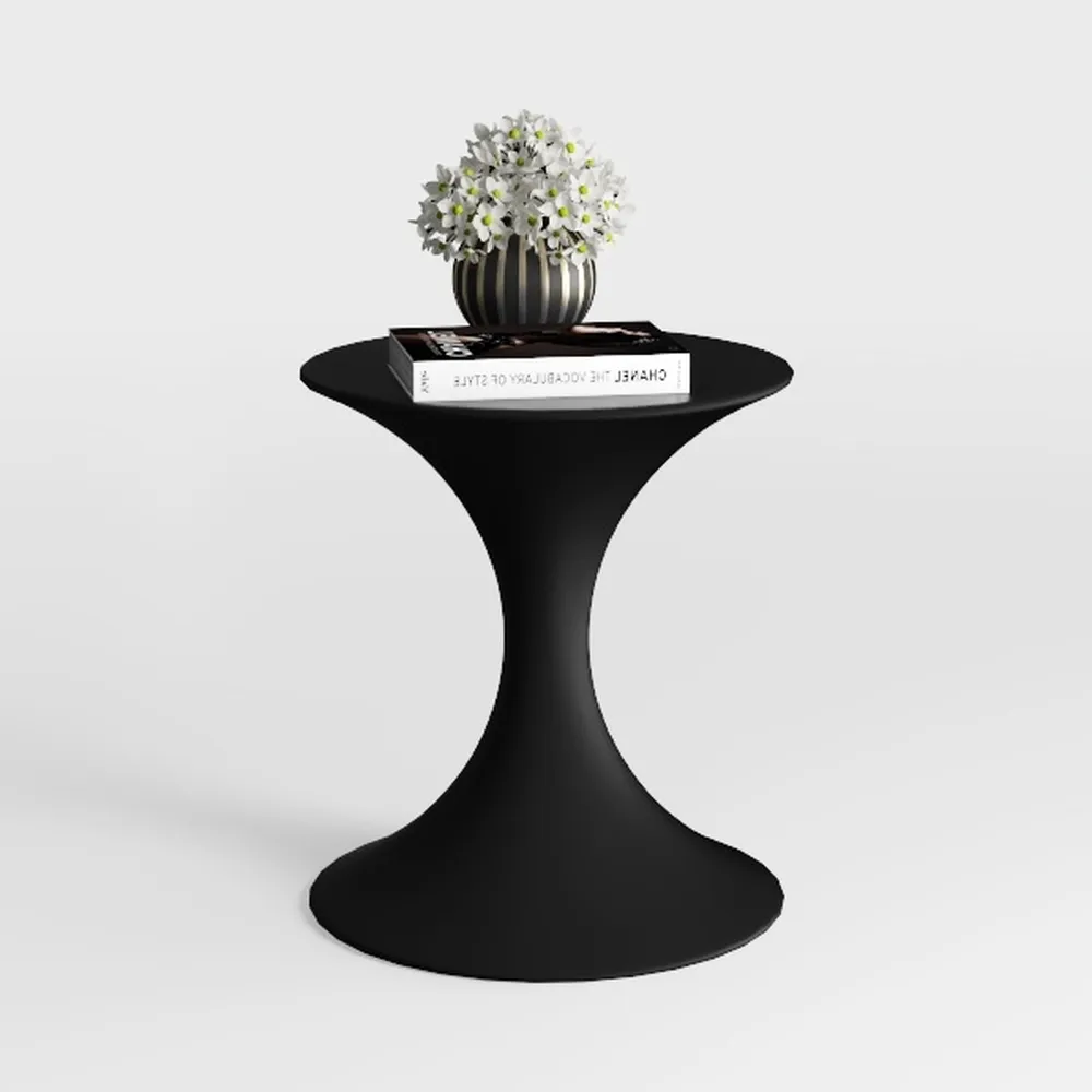 Wolkemer 4PCS 24x43 Inch Black Round Cocktail