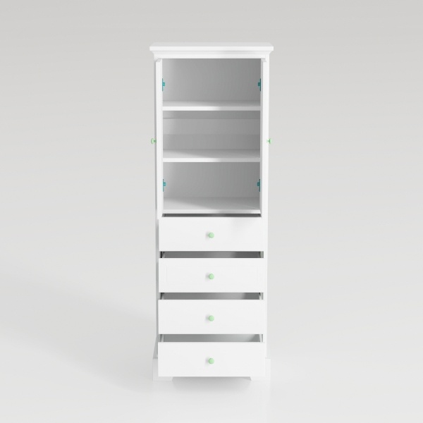 Sheffield Linen Tower by Wyndham Collection - White