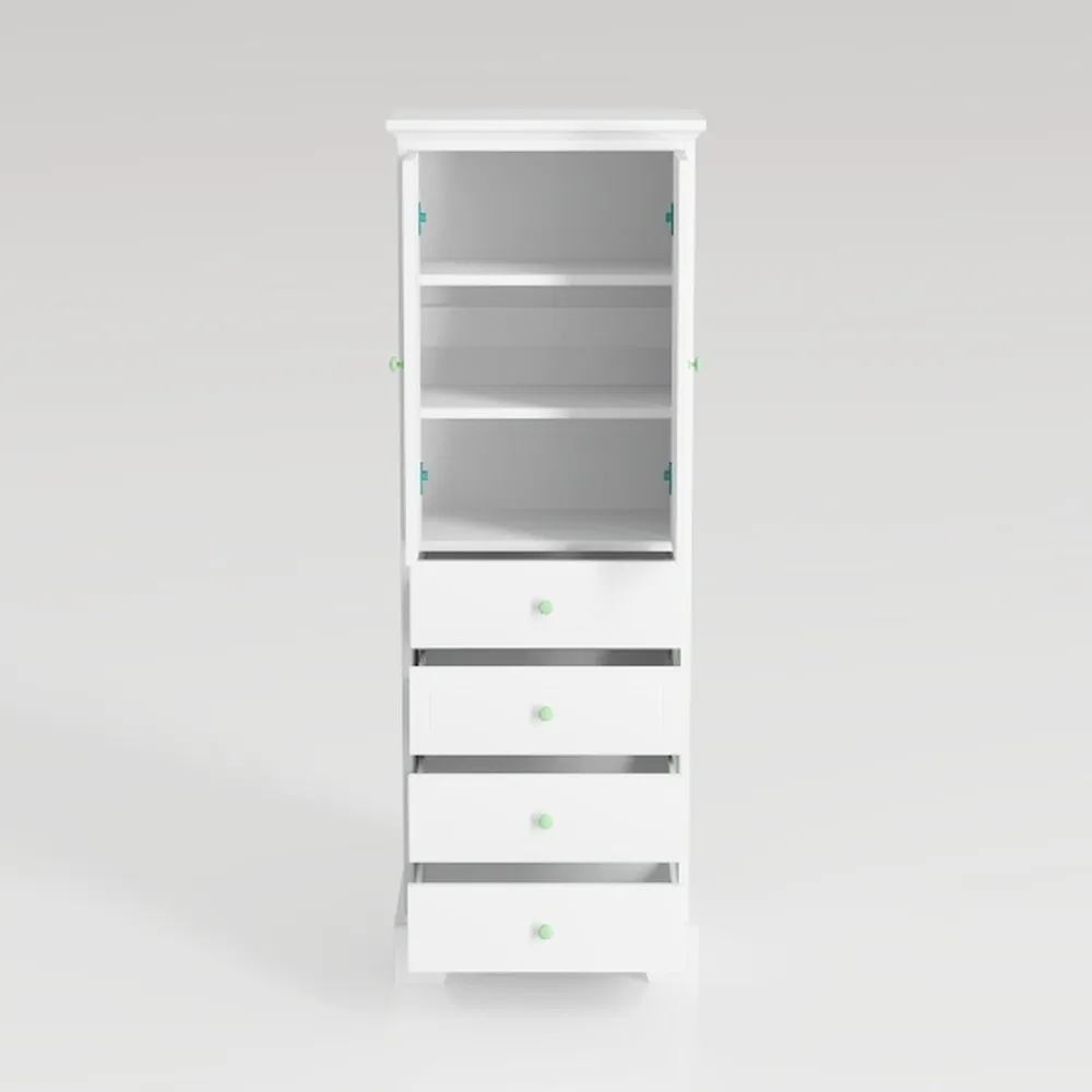 Sheffield Linen Tower by Wyndham Collection - White