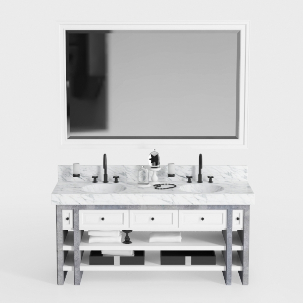 Keonjinn 48 x 32 Inch Lighted Medicine Cabinet for