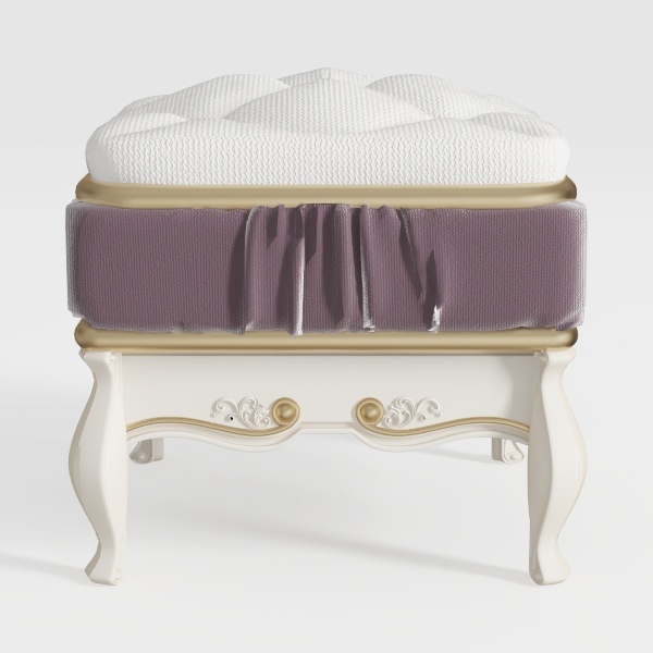 Bone Arm Chair Set of 1 with Tufted Cushions