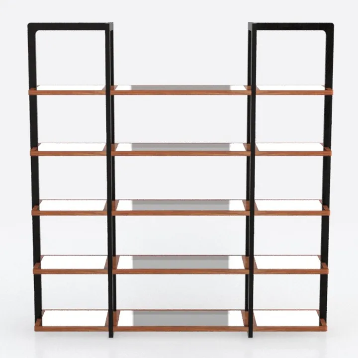 IRONCK Bookshelf, Double Wide 5-Tier Open
