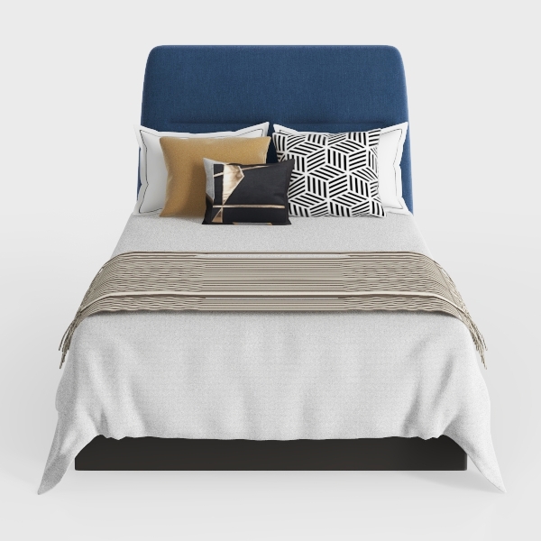 Lumi White Wingback Boucle Fabric Upholstered Wood