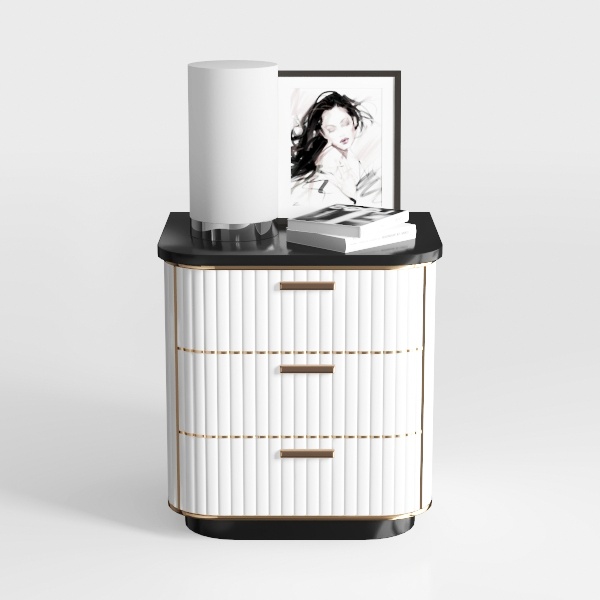 LITTLE TREE End Table with 3 Drawers, No Assembly