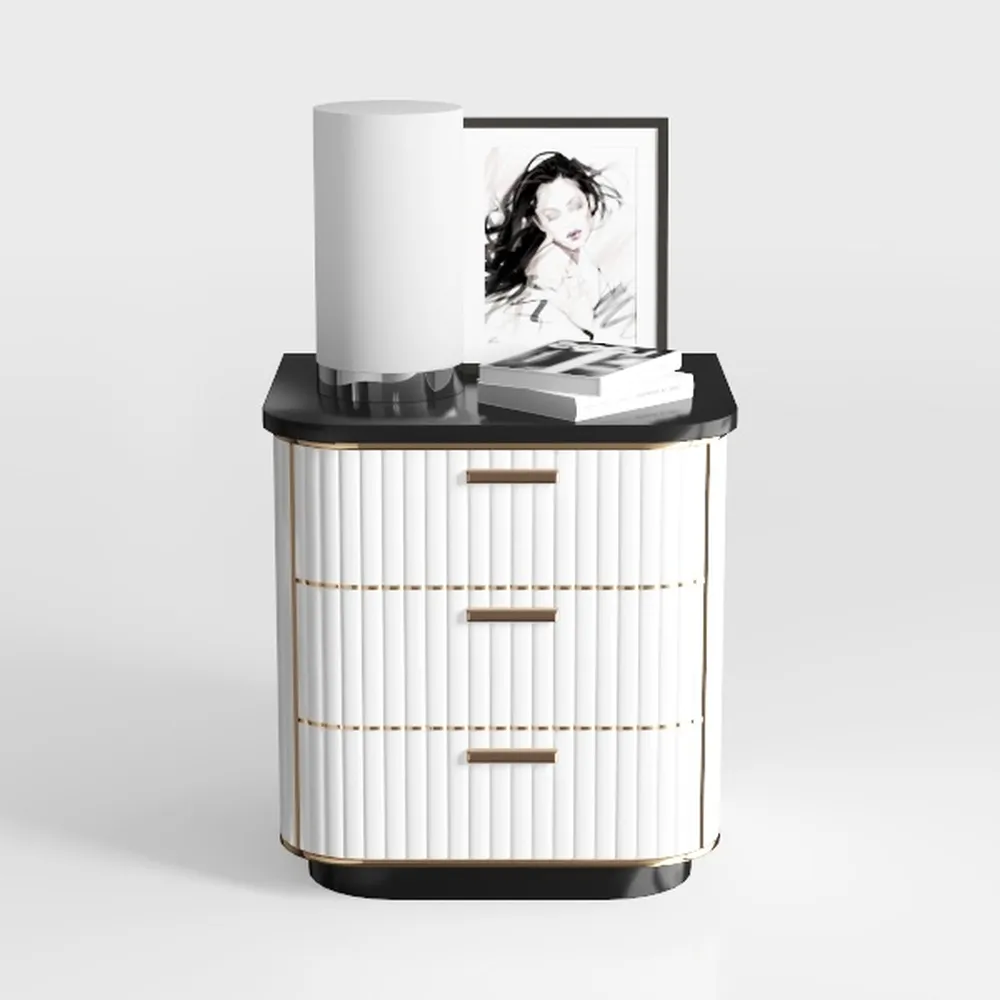 LITTLE TREE End Table with 3 Drawers, No Assembly