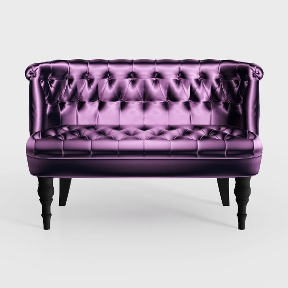 Modern Tufted Velvet Loveseat, 2 Seat Couch Sofas