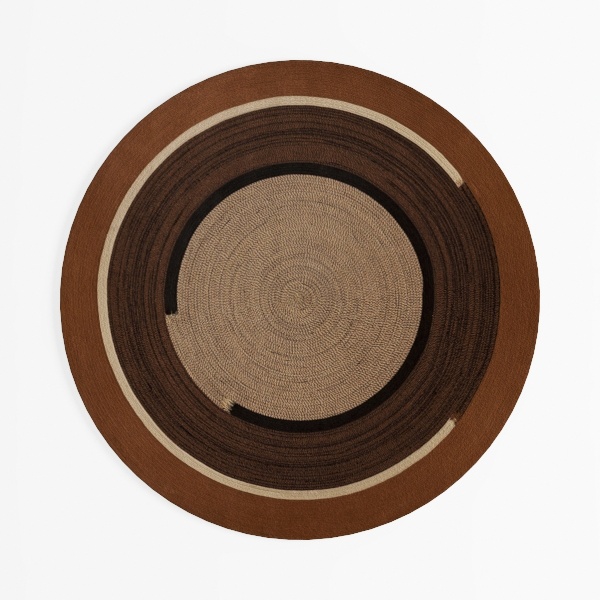 round carpet-Brown