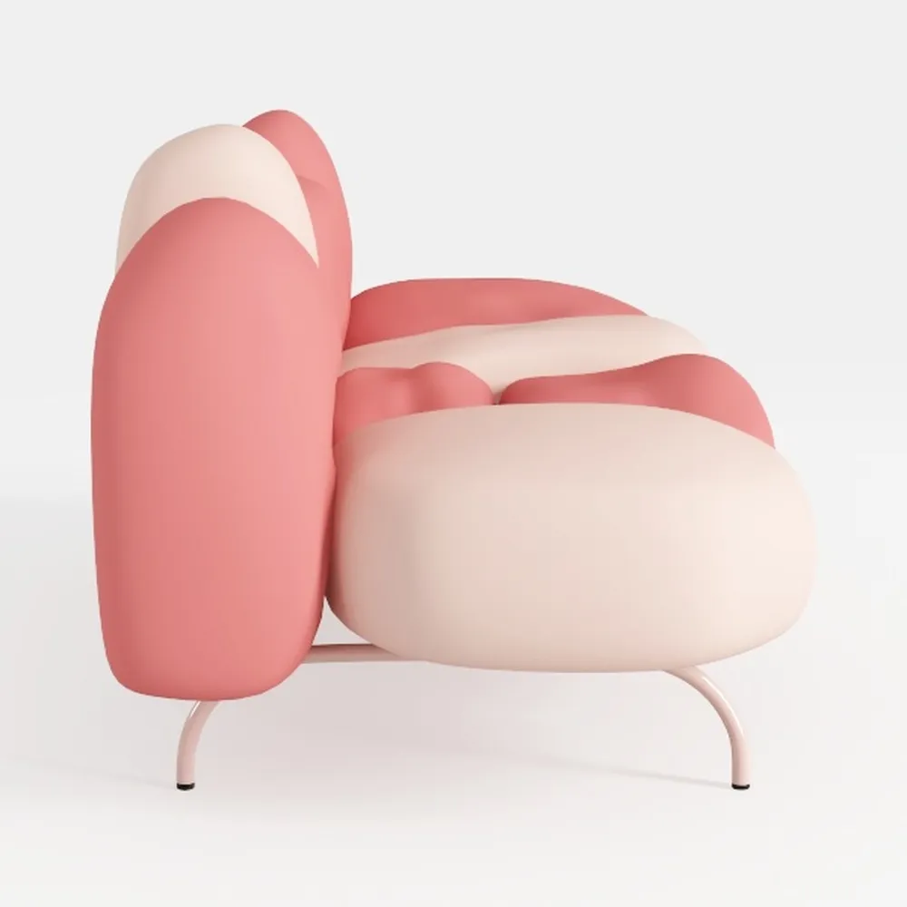 Modern Curved Sectional Sofa Set – High-Density