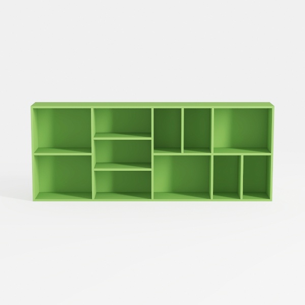 FURINNO 11107WH-GR 7 Reversible, 11-Cube, White