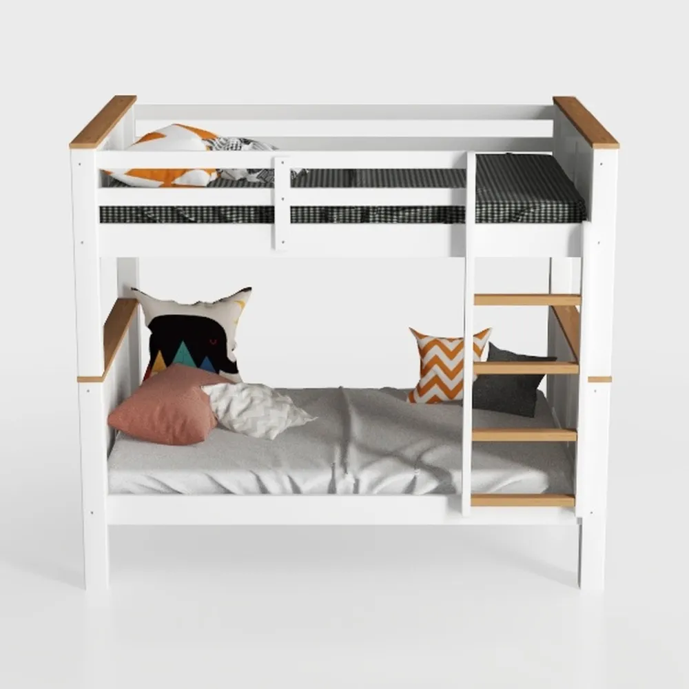 VECELO Bunk Bed Twin Over Twin, Metal Bunkbeds wit