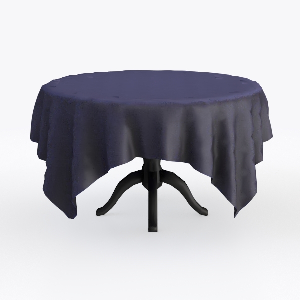 Dark Blue Round Cobblestone Tablecloths