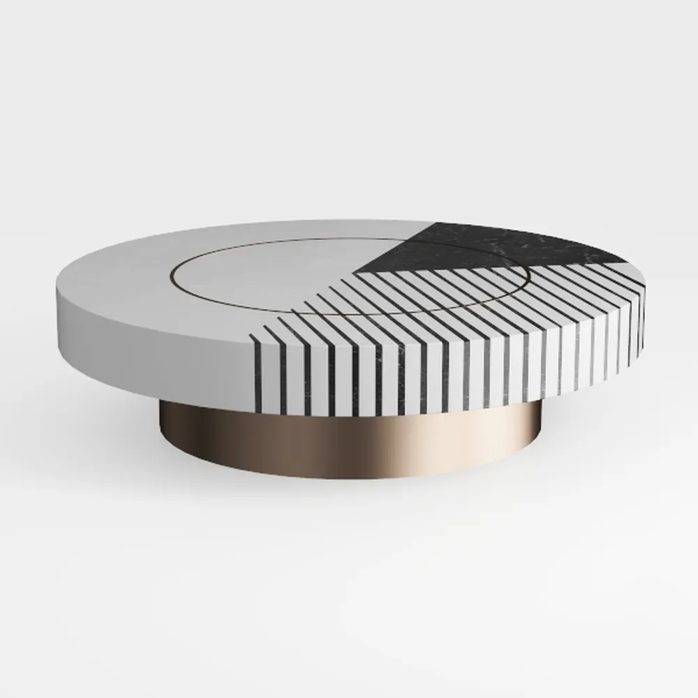 Round Coffee Table Wood Circle Coffee Table for Li