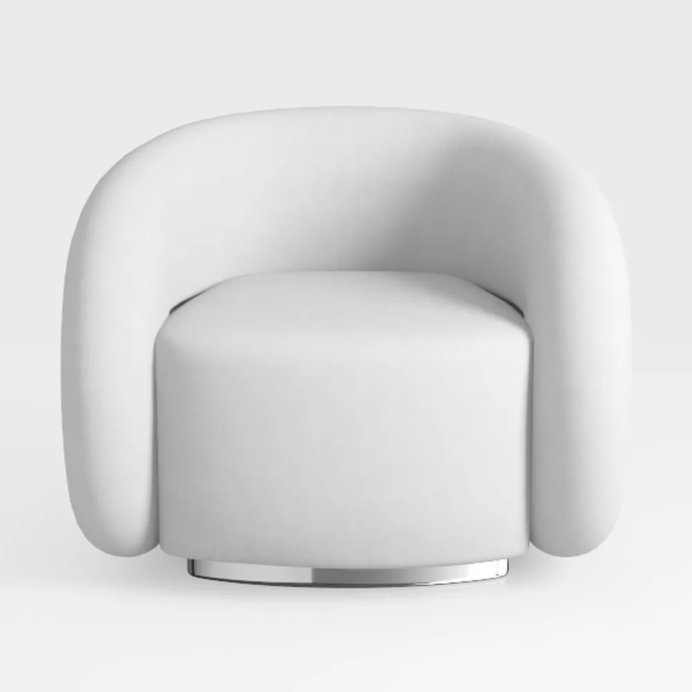 Ball & Cast Modern Swivel Accent Chair,Velvet