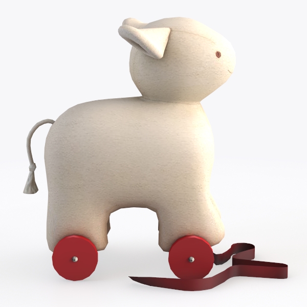 Sheep On Wheels 32Cm