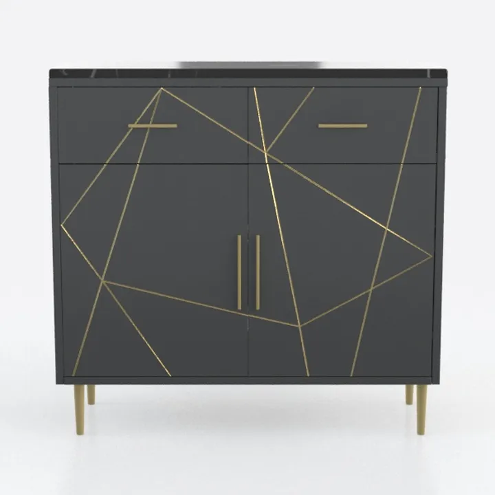 TVU 3 Drawer Wide Nightstand with Charging Station