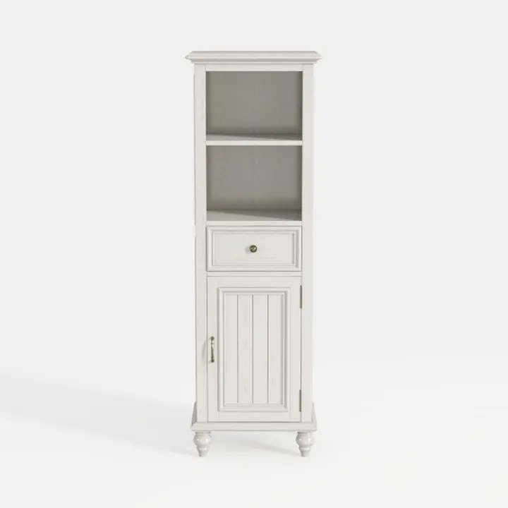 Modern Minimalist White Solid Wood Freestanding Storage Cabinet 3D Model