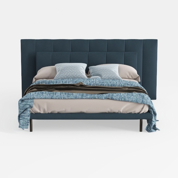 Acme Ishiko Eastern King Bed in Dark Teal Fabric