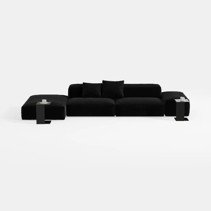 sofa set-Yellow & Black Furniture