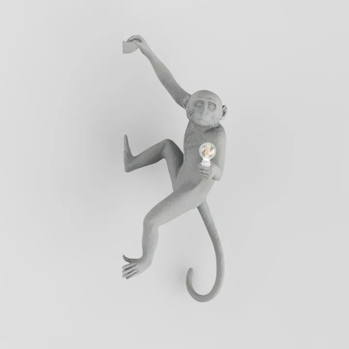 Modern Resin Monkey Shape Wall Lamp Decorative 3D Model
