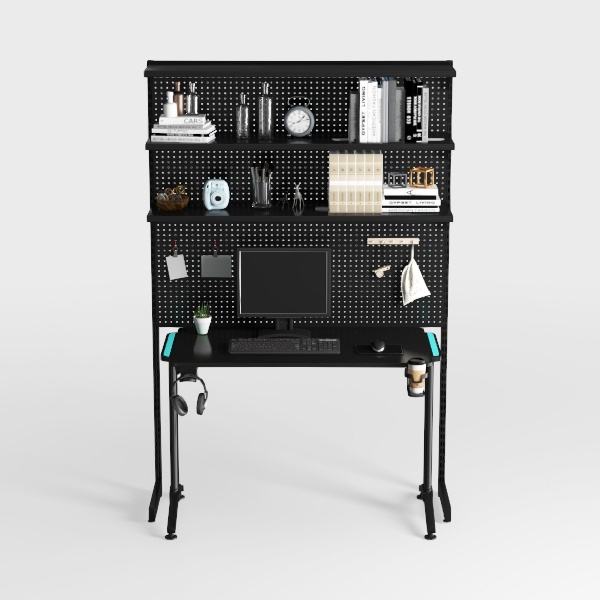 DLYZAYE Desktop Hutch Shelf, Large Capacity Deskto