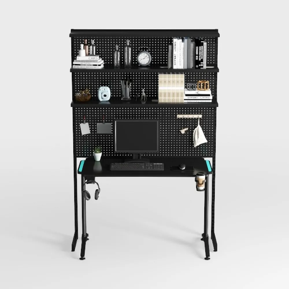 DLYZAYE Desktop Hutch Shelf, Large Capacity Deskto