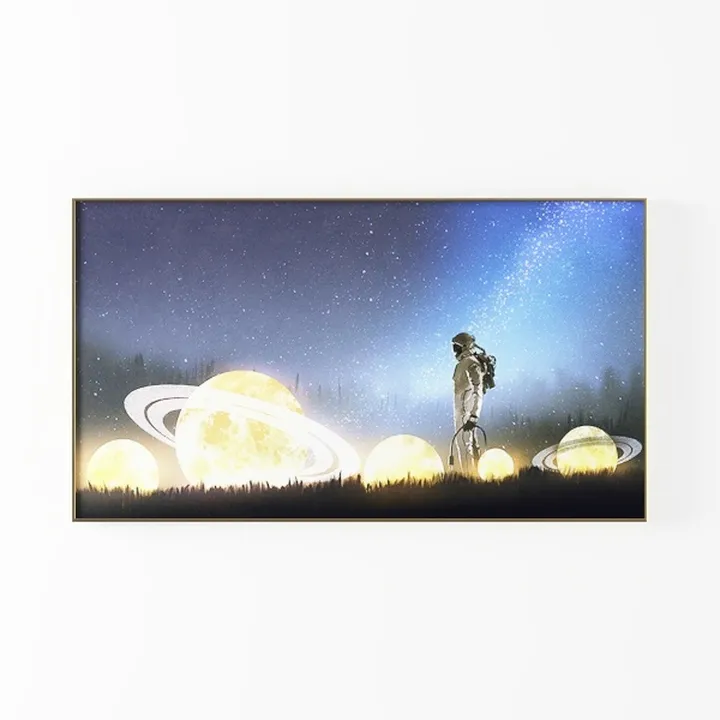 Space Astronaut Planet Landscape Wall Art Decor 3D Model