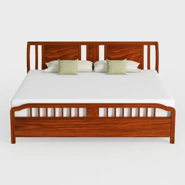 BOWERY HILL Brown Finished Wood Full Size Platform