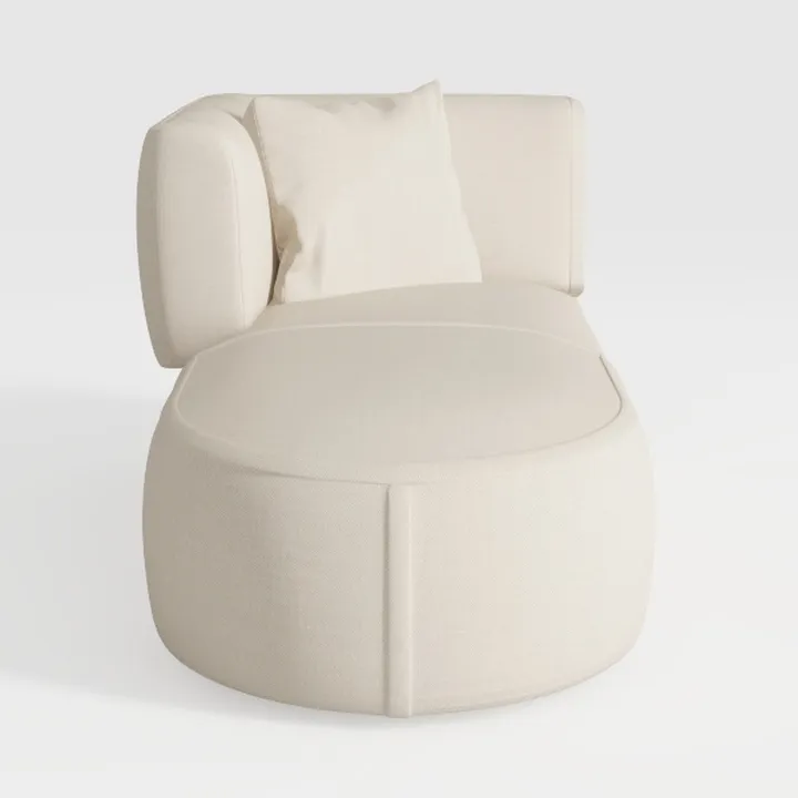 Boucle Swivel Accent Chair, No Assembly Small