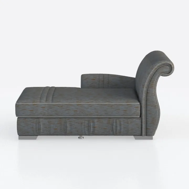 Modern Fabric Upholstered Left Arm Chaise Lounge 3D Model