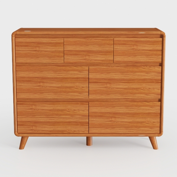 Fluted 6 Drawers Dresser for Bedroom, 54&quot; Wide