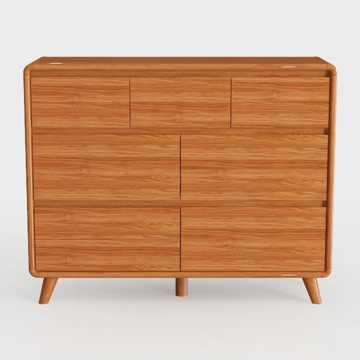 Fluted 6 Drawers Dresser for Bedroom, 54" Wide