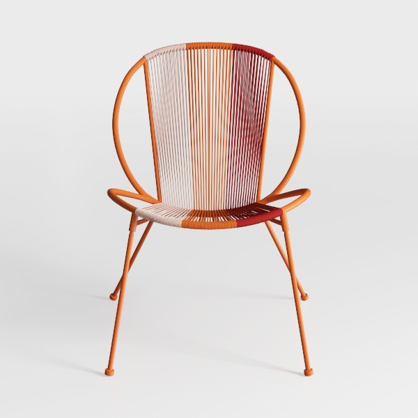 Orange Velvet Arm Chair, Single Sofa Chair, Modern