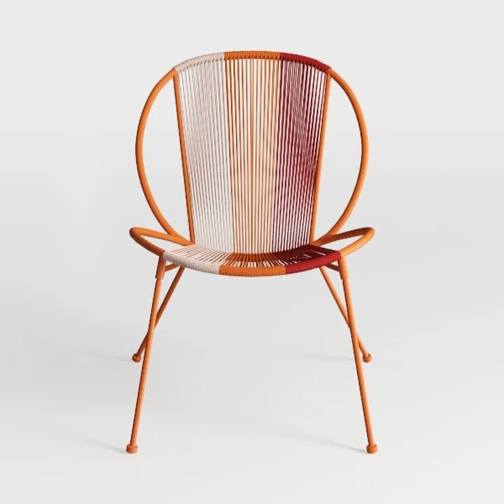 Orange Velvet Arm Chair, Single Sofa Chair, Modern