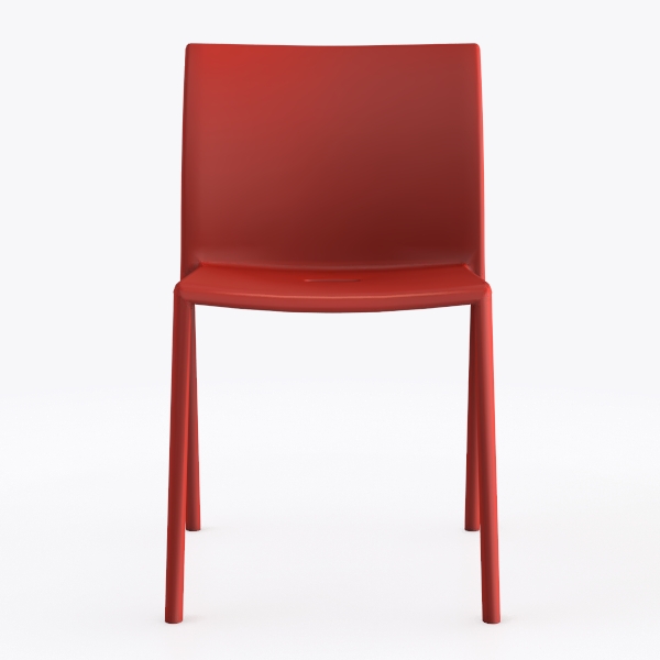 Modern Plastic Outdoor Dining Chair with Open Curv