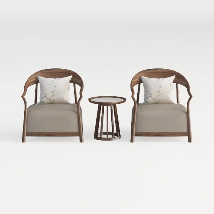 Farini Wood Dining Chairs, Set of 4 Modern