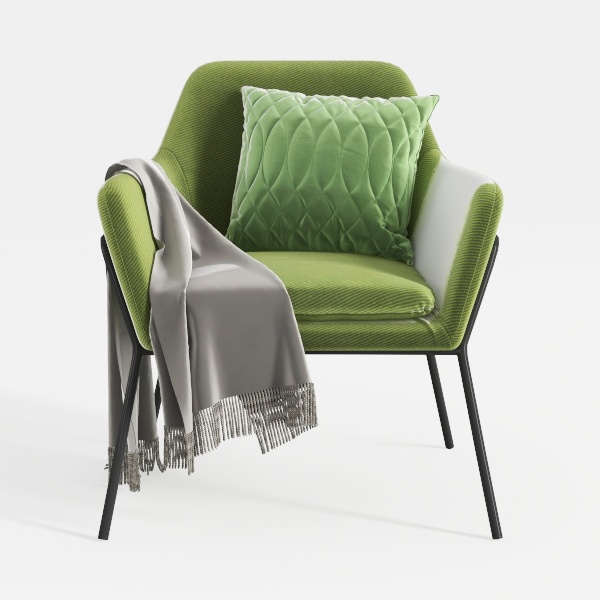 360° Square Swivel Accent Sofa Chair, Fluffy Fabri